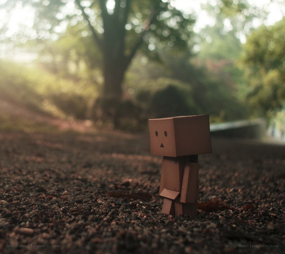 lonely cardboard figure