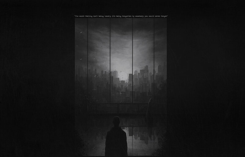 lonely city view