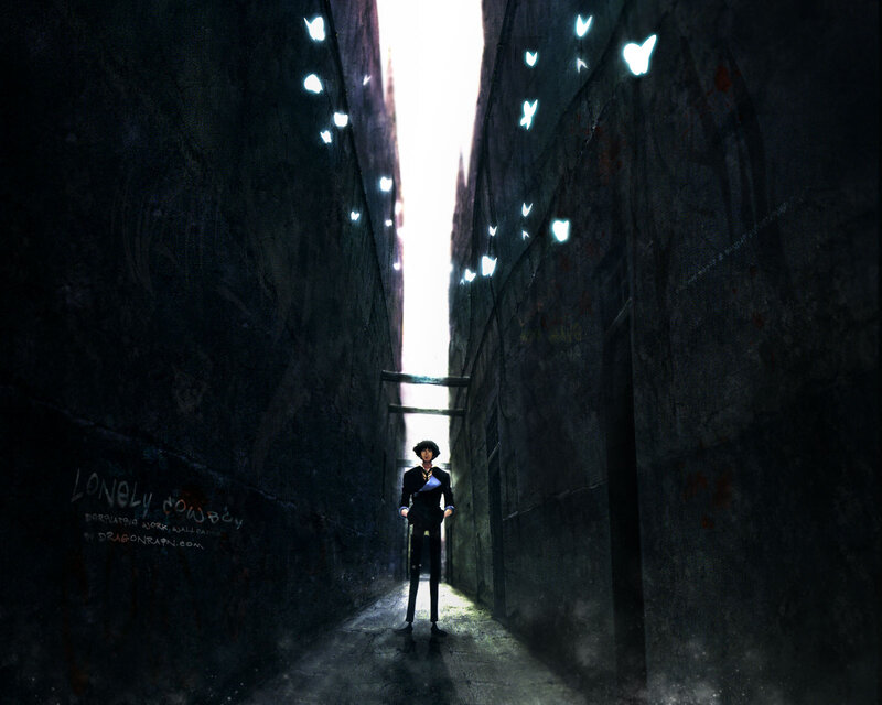 lonely cowboy in alley