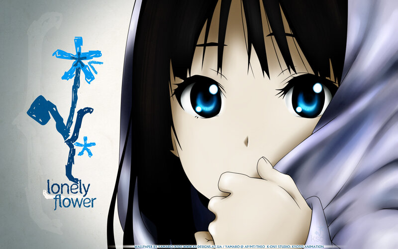 lonely flower anime girl