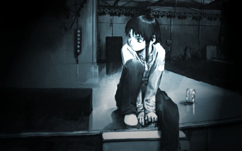 lonely girl in dark room