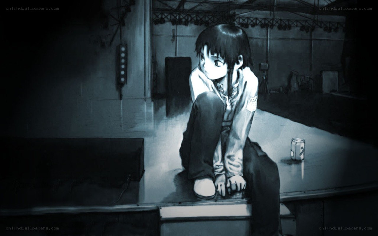 lonely girl in dark room