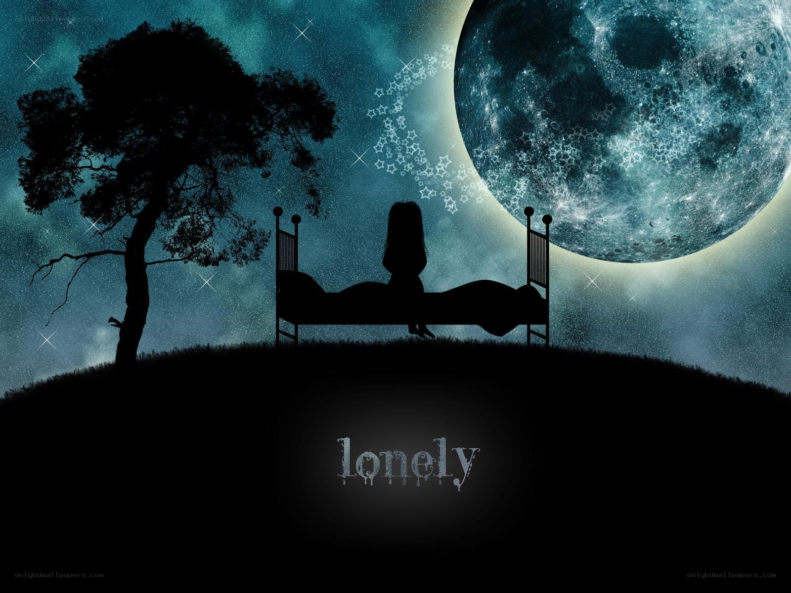 lonely night under the moon