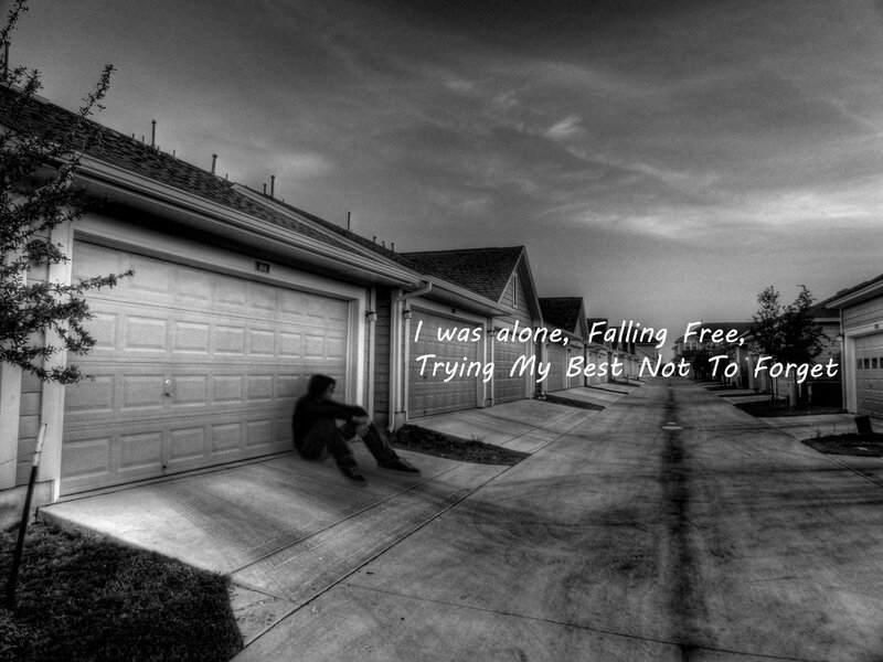 lonely person on driveway