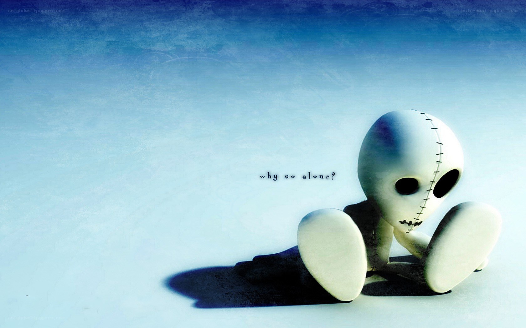lonely stitched doll