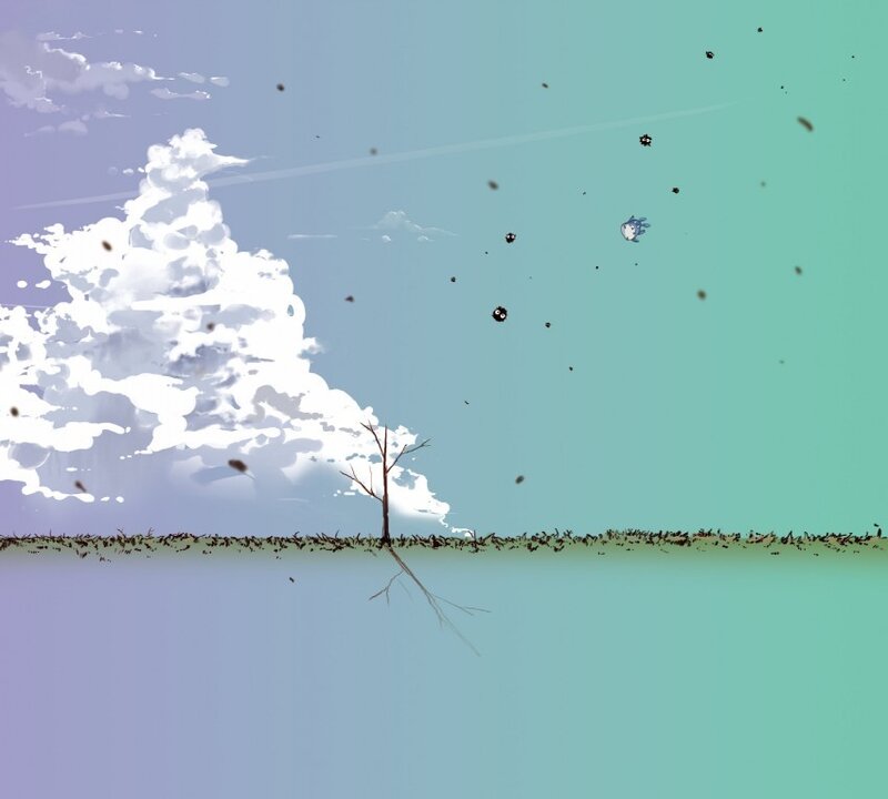 lonely tree in a surreal landscape