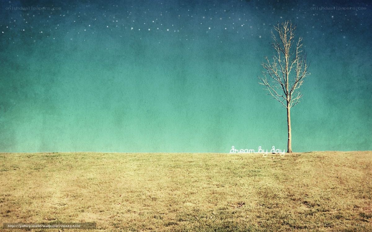 lonely tree under starry sky