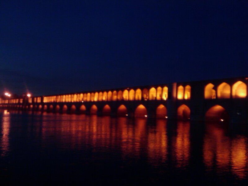 Long Arched Bridge — Blue, Serene