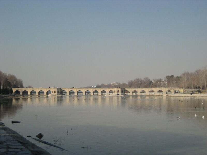 Long Arched Bridge — Blue