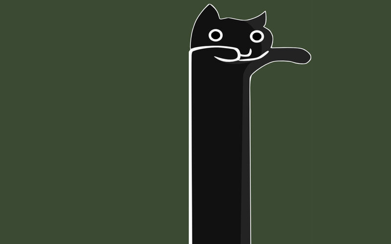 long black cat character