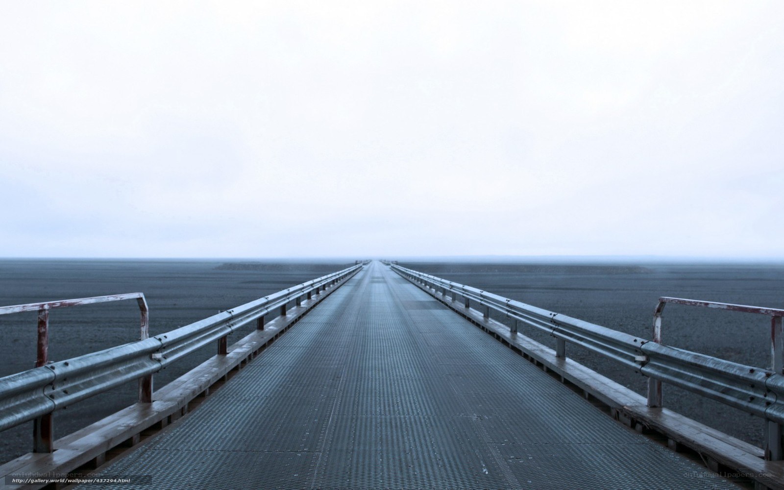 Long bridge over dark water