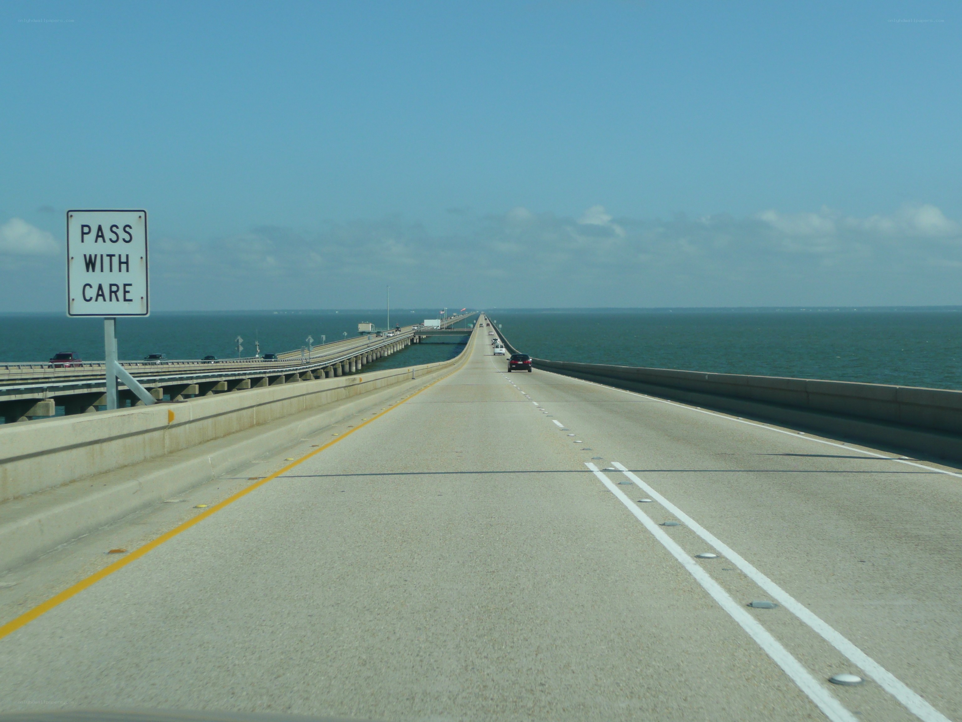 long bridge over the ocean