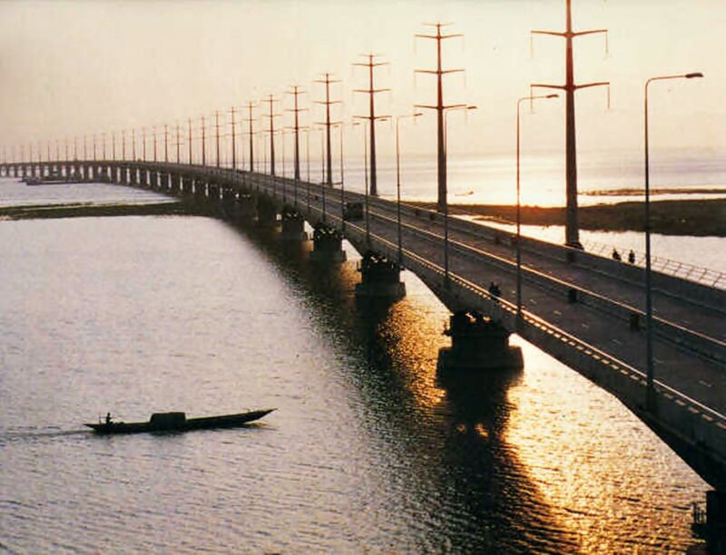 Long Bridge over Water — Gold
