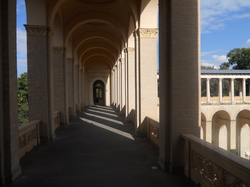 long colonnade hallway