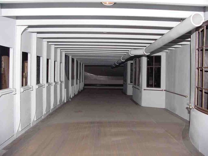 long corridor on a ship