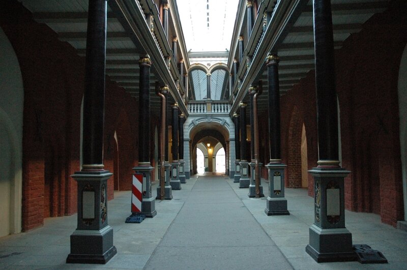 long corridor with columns