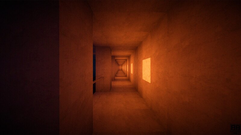 Long Corridor with Lights
