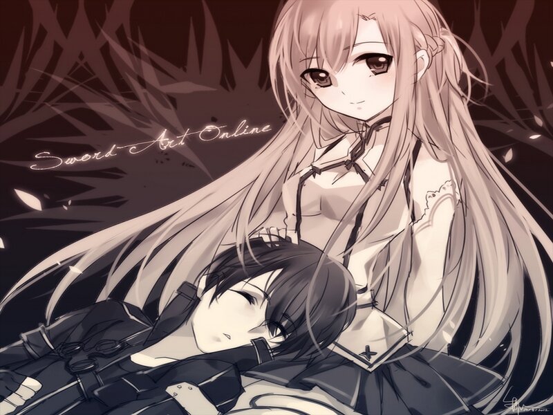 Long-haired Girl Holding Boy