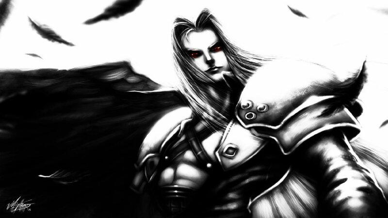 Long-haired Warrior with Wings