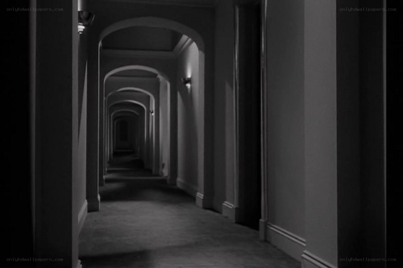 long hallway with arches
