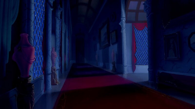 Long Hallway with Red Carpet