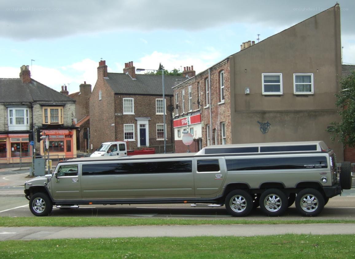 Long limousine on a street