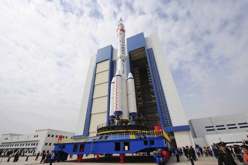 Long March rocket on launch pad