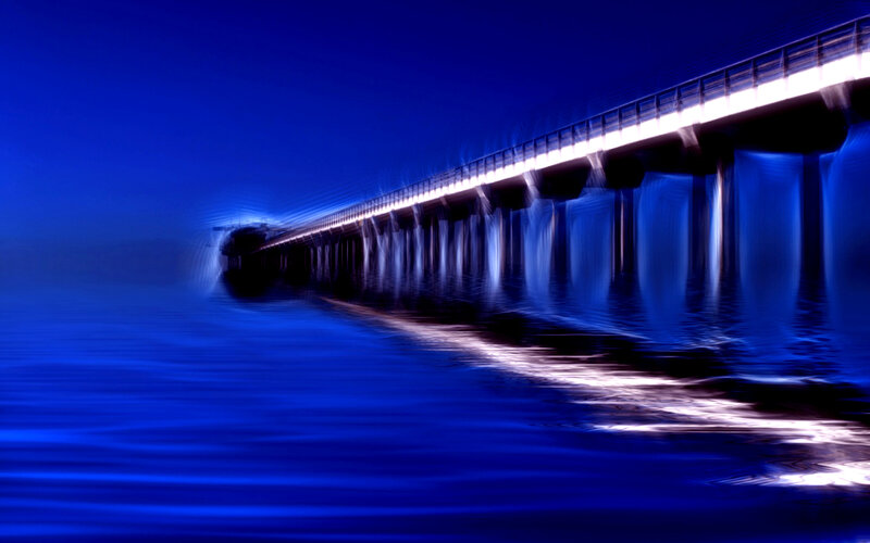 Long Pier at Night