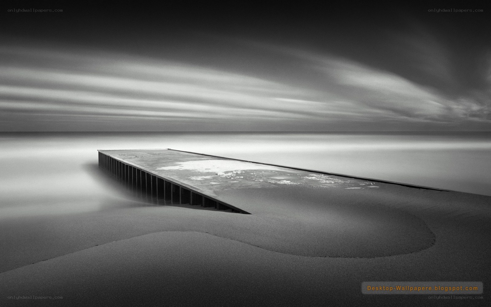 Long pier at the beach