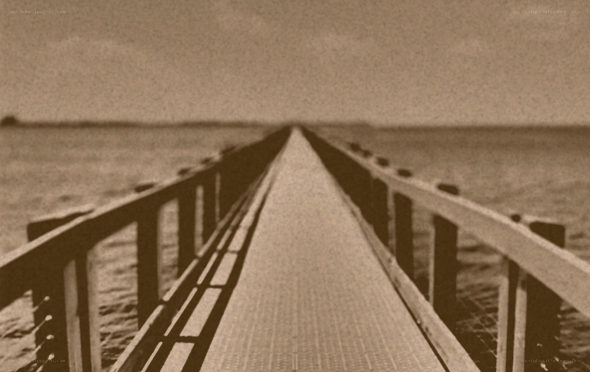 long pier extending into the sea