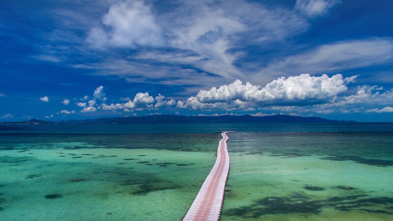 Long Pier over Ocean