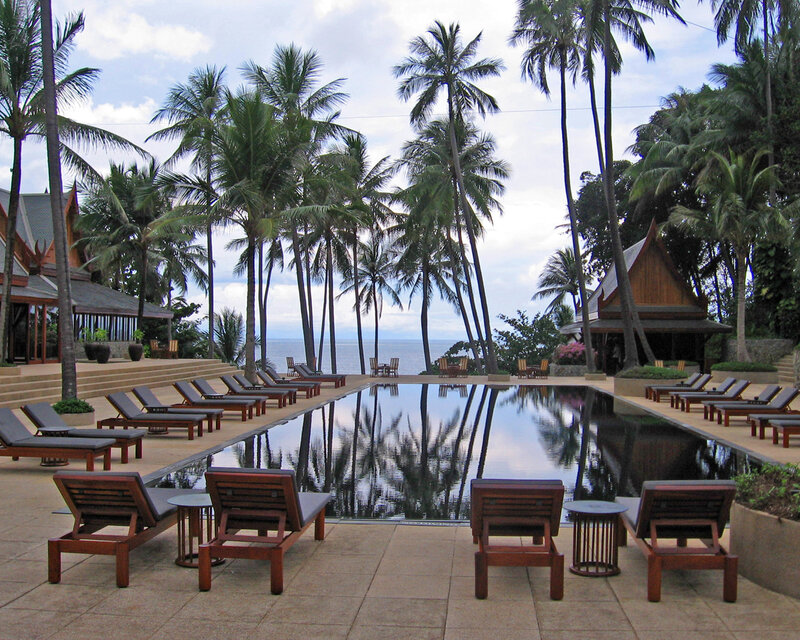 Long Pool with Lounge Chairs