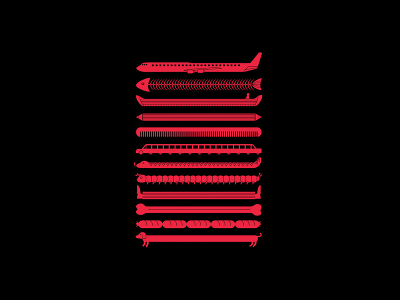 long red objects stacked
