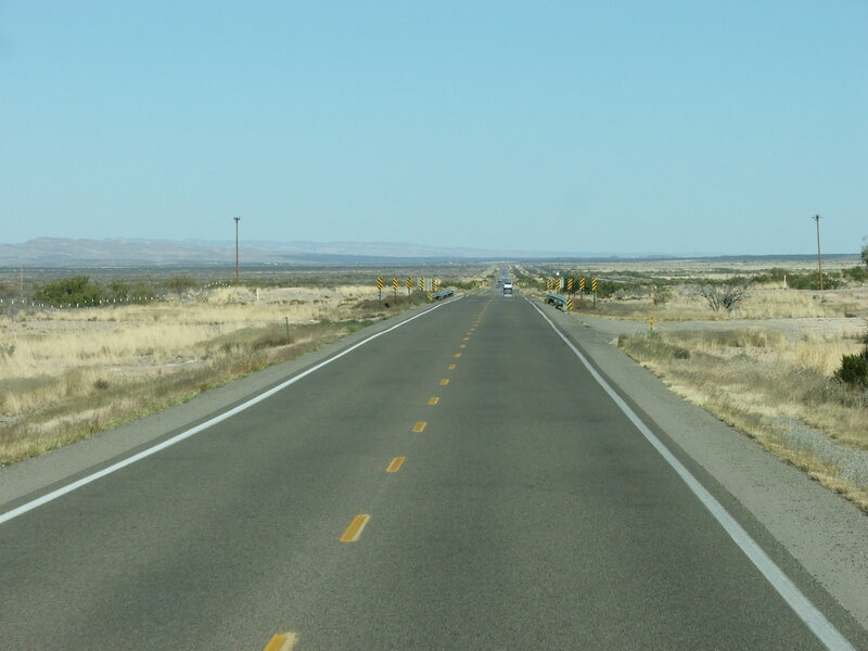 Long Road in Desert
