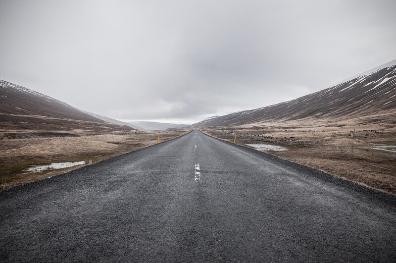 Long Road in Mountain Valley