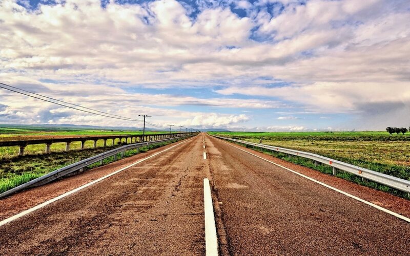 Long Road in Rural Area — Brown