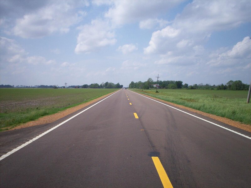 Long Road in Rural Area