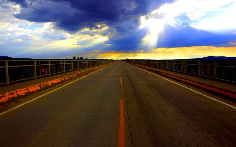 Long Road on Bridge