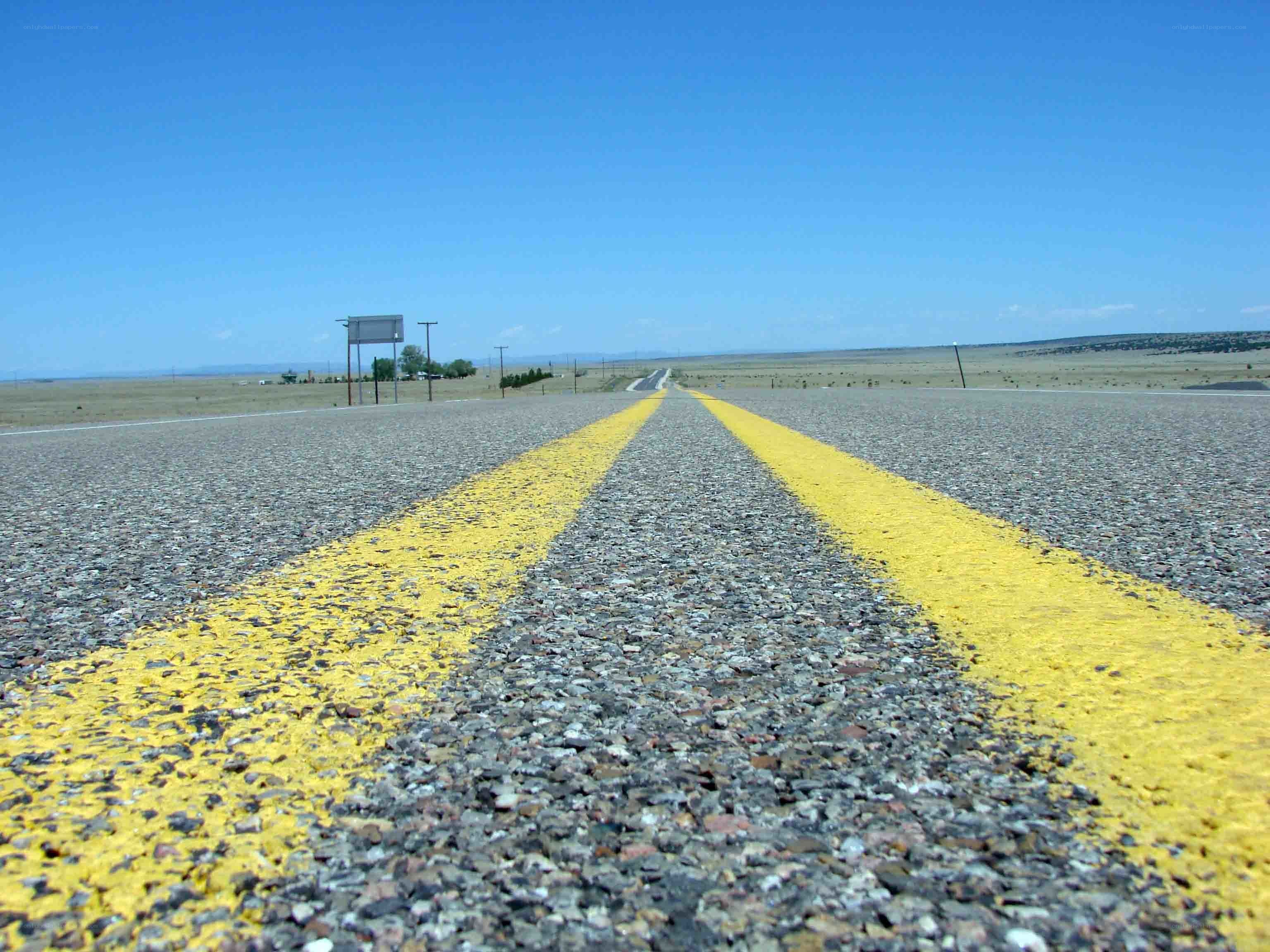 Long road stretching into the distance