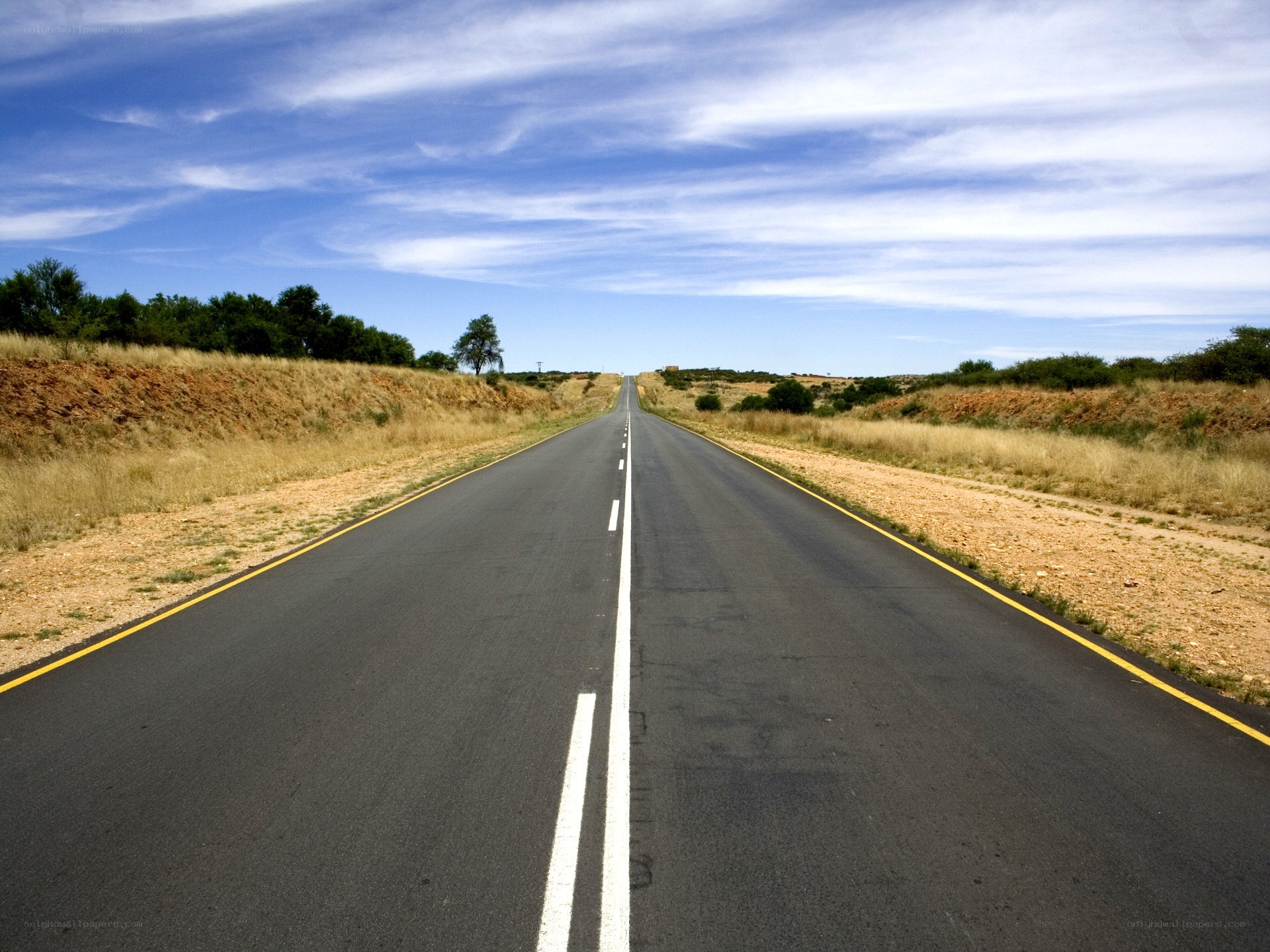 Long road stretching into the distance