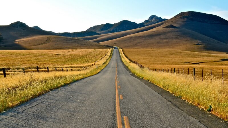 Long Road Through Hills — Brown