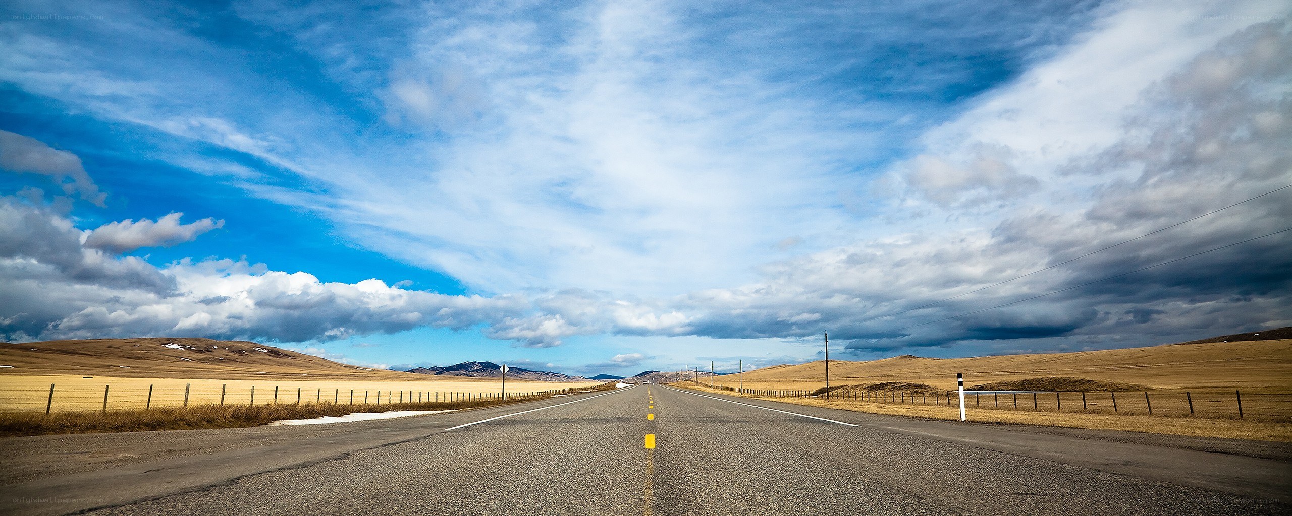 Long road through open plains