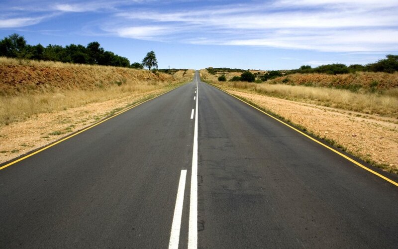 Long Straight Road — Blue, Serene, Afternoon