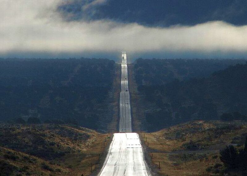 Long Straight Road — Gray