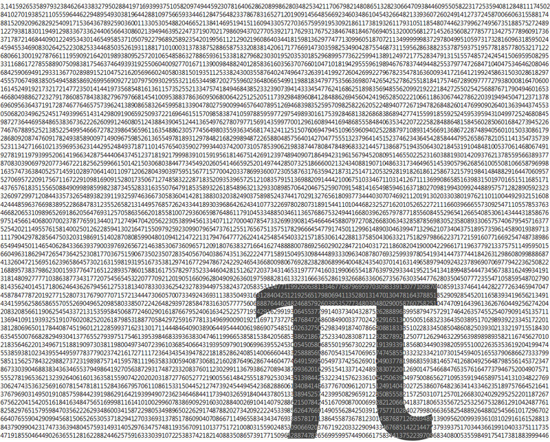 long string of numbers