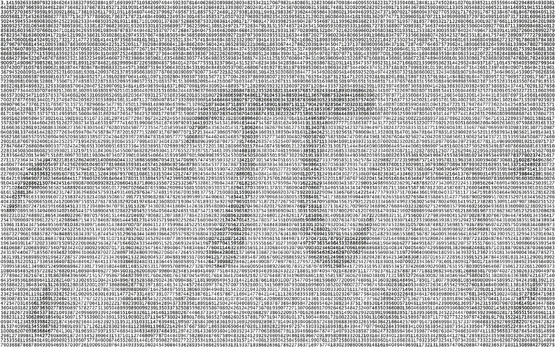 long string of numbers