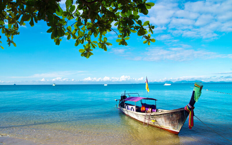 Long-tail Boat at Beach