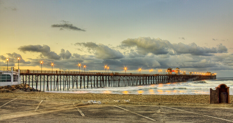 Long Wooden Pier at Beach