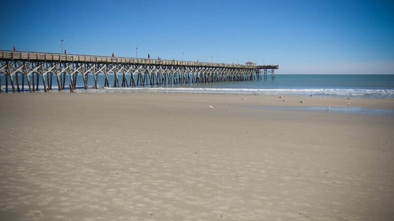 Long Wooden Pier — Blue