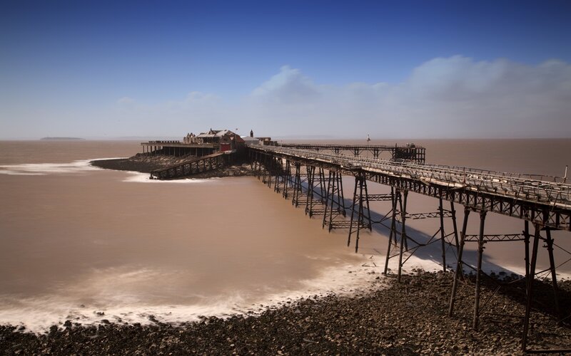 Long Wooden Pier — Brown